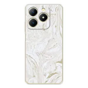 Мраморный чехол на RealMe Note 70 (VPrint) (Белый мрамор)