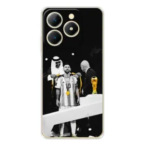 Чехлы для RealMe Note 70 (Leo чемпион) (AlphaPrint) (Месси в накидке)