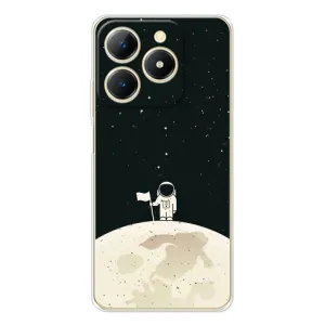 Космические Чехлы для РеАлМe Нота 70 (VPrint) (На луне)