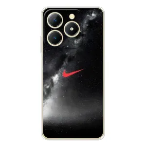 Чехол для RealMe Note 70 - с принтом Найк (AlphaPrint) (Найк красный)