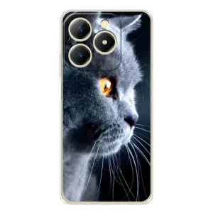 Чехлы с Котиками для RealMe Note 70 (VPrint) (Серый Кот)