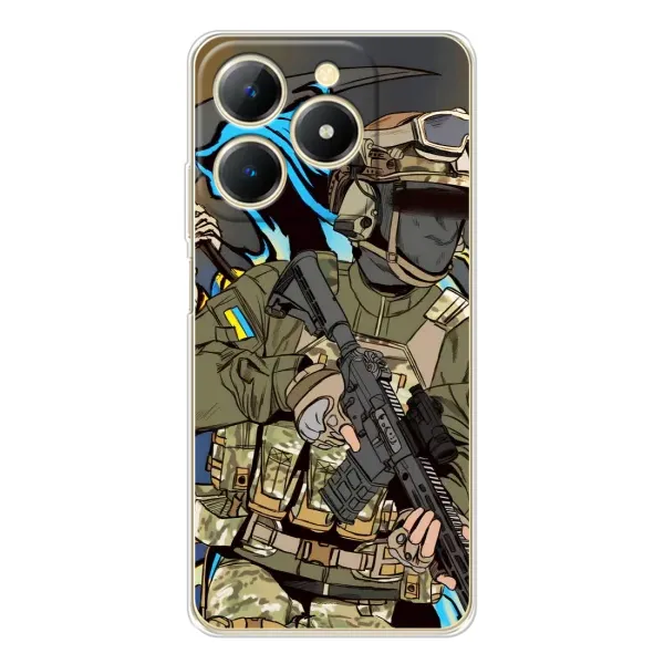 Чехол с принтом «Воин ВСУ» для Realme Note 70