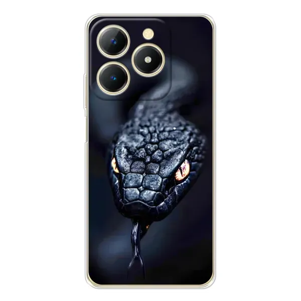 Чехол с принтом «Черная змея» для Realme Note 70
