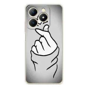 Чехол с принтом для RealMe Note 70 (AlphaPrint - Знак сердечка)