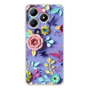 Чехлы с Цветами для Realme Note 70T (VPrint) (Цветочный дизайн)