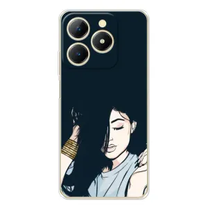 Чохол з друком для Realme Note 70T - (Мода) (AlphaPrint) (Гарна дівчина)
