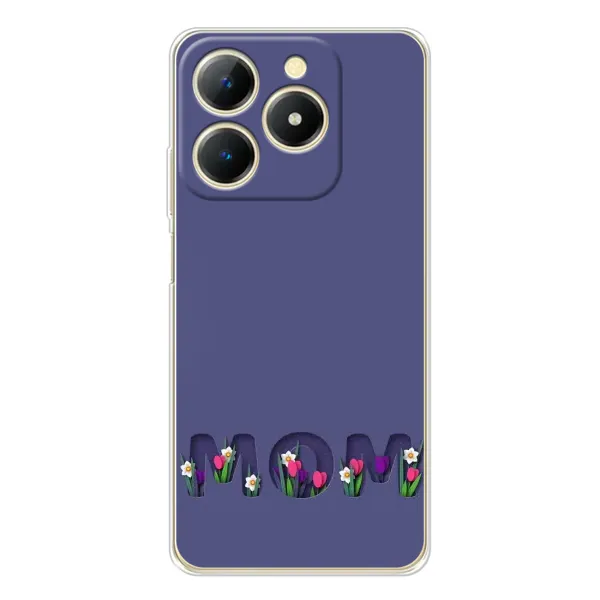 Чехол с принтом «Мама в цветах» для Realme Note 70T