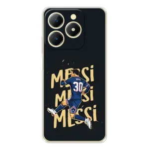 Чехлы для Realme Note 70T (Leo чемпион) (AlphaPrint) (Messi ПСЖ)