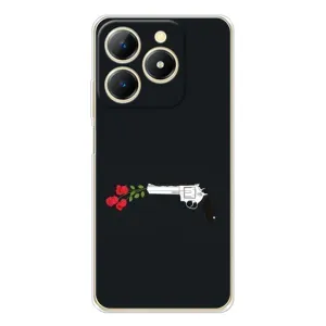 Чехлы (ART) Цветы на Realme Note 70T (VPrint) (Неожиданные цветы)