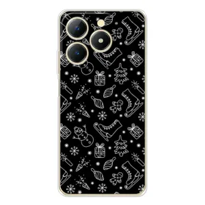 Новогодние, Праздничные Чехлы для Realme Note 70T - 2024 год (Новогодний фон)