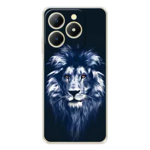 Чохол з картинкою ЛЕВ для Realme Note 70T (VPrint) (Синій Лев)
