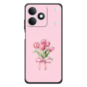Чохол з розовим принтом для RealMe Note 80 (Букет квітів)