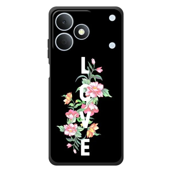 Чохол з принтом «Квіти LOVE» для Realme Note 80