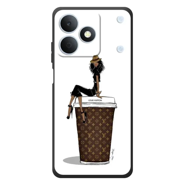 Чехол с принтом «кофе LOUIS VUITTON» для Realme Note 80