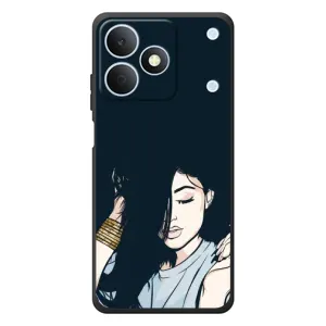 Чохол з друком для RealMe Note 80 - (Мода) (AlphaPrint) (Гарна дівчина)