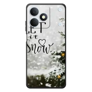 Новогодние, Праздничные Чехлы для RealMe Note 80 - 2024 год (Let it snow)