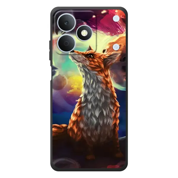 Чохол з принтом «Лисичка в космосі» для Realme Note 80