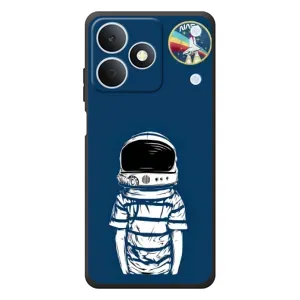 Чехол NASA для RealMe Note 80 (AlphaPrint) (Мальчик в шлеме)