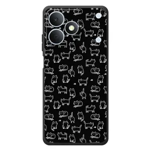 Чохол з принтом для RealMe Note 80 (AlphaPrint) Модні коти (Маленькі котики)