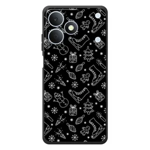 Новогодние, Праздничные Чехлы для RealMe Note 80 - 2024 год (Новогодний фон)