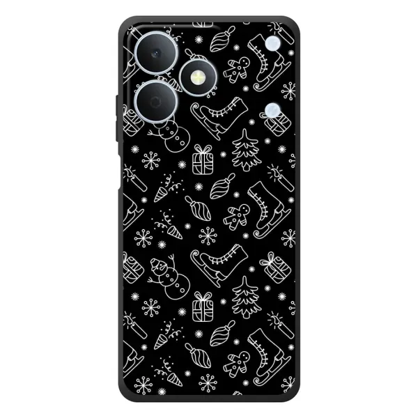 Чехол с принтом «Новогодний фон» для Realme Note 80