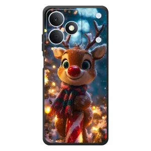 Яскравий чохол для Realme Note 80 з Зимові Оленята (Олень з шарфом)