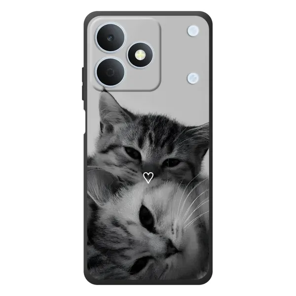 Чохол з принтом «Пара котів» для Realme Note 80