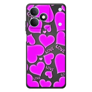 Чехлы для любимой на Реалмі Ноут 80 (VPrint) (Pink hearts)