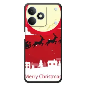 Різдвяні Чохли для RealMe Note 80 (VPrint) (Санта з оленями)