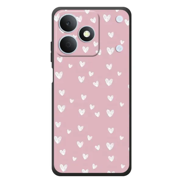 Чохол з принтом «Сердечки на рожевому» для Realme Note 80 Чохол з принтом «Сердечки на рожевому» для Realme Note 80