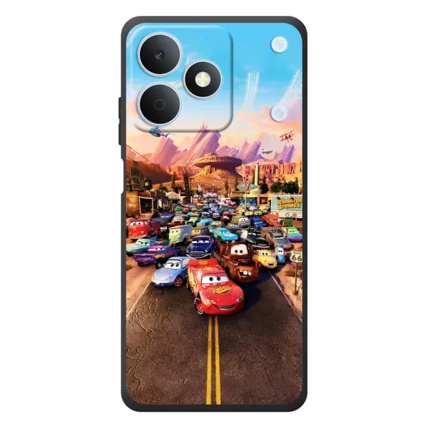 Чехол с принтом «Тачки на трассе» для Realme Note 80