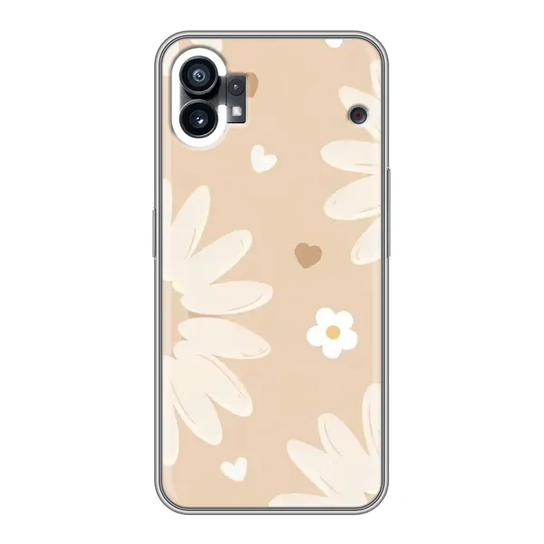 Чехол с принтом «Бежевые цветы» для Realme P3 Ultra