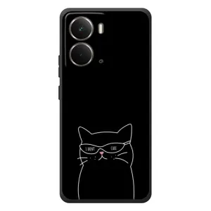 Чехол с рисунком кот на RealMe P3 (Равнодушный кот)