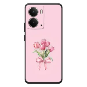 Чохол з розовим принтом для RealMe P3 (Букет квітів)