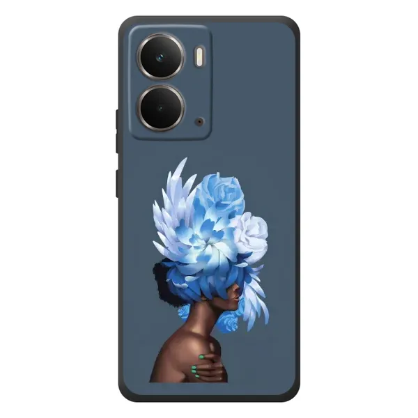 Чохол з принтом «Квіти на голові» для RealMe P3