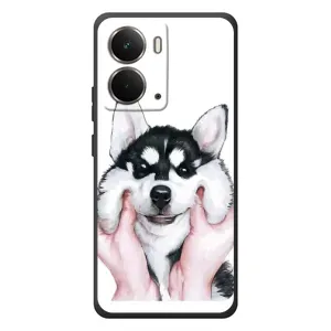 Чехлы с собаками для RealMe P3 (VPrint) (Довольный Хаски)