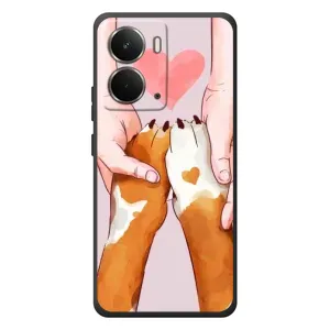 Чехлы с собаками для RealMe P3 (VPrint) (Любовь к собакам)