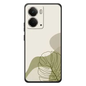 Силконовий чохол з принтом в квітах на RealMe P3 (Зелена монстера дизайн)