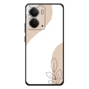 Силконовий чохол з принтом в квітах на RealMe P3 (Нюдова гілочка абстракція)