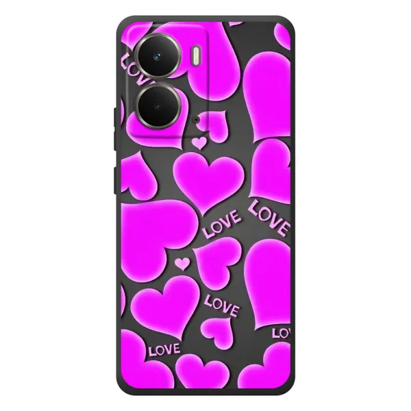 Чохол з принтом «Pink hearts» для RealMe P3 Чохол з принтом «Pink hearts» для RealMe P3
