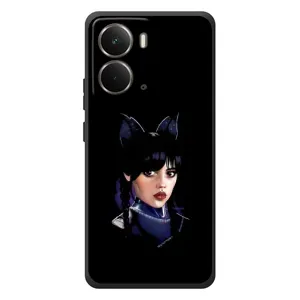 Чехлы Венсдей на RealMe P3 Уэнсдей (AlphaPrint) (серьезная Уэнздей)