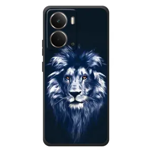 Чехол со Львом для RealMe P3 (VPrint) (Синий Лев)