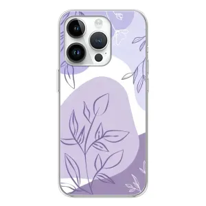 Силконовий чохол з принтом в квітах на RealMe P4 (Фіолетове листя абстракція)