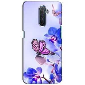 Чохли з квітами для Realme X2 Pro (VPrint) (Метелик на квітах)