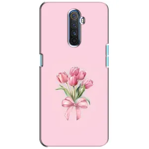 Чехол с розовым рисунком для Realme X2 Pro (Букет цветов)