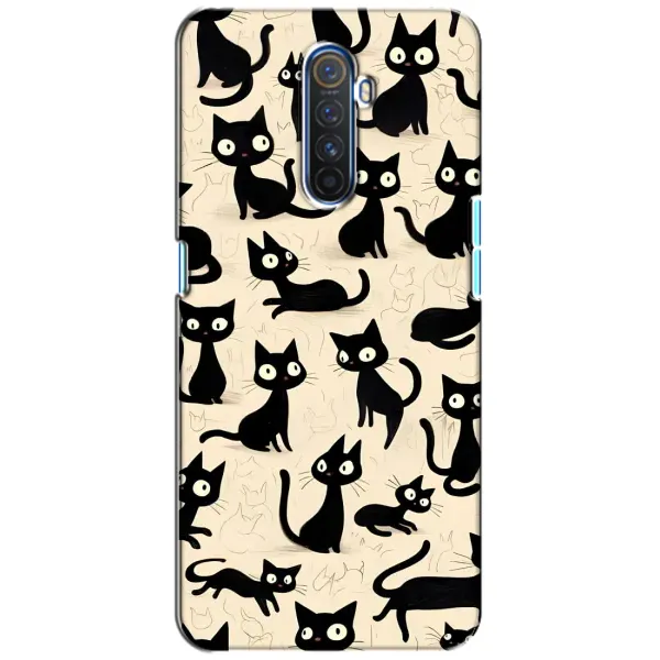 Чехол с принтом «Черные коты» для Realme X2 Pro