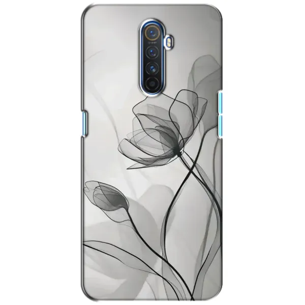 Чехол с принтом «Черные цветы» для Realme X2 Pro