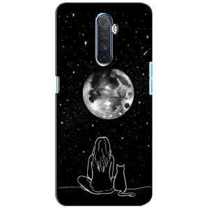 Чехол с рисунком кот на Realme X2 Pro (Девушка с котом)