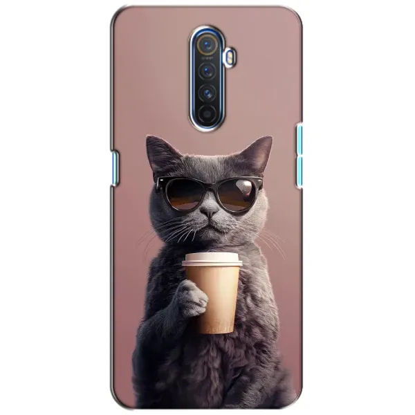 Чехол с принтом «Кот с кофе» для Realme X2 Pro