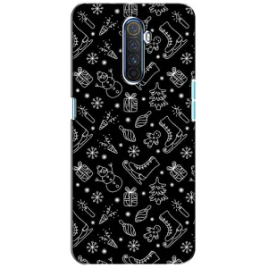 Новогодние, Праздничные Чехлы для Realme X2 Pro - 2024 год (Новогодний фон)
